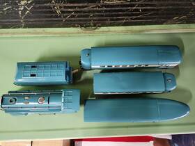 265wx Lionel Prewar Blue Streak Passenger Set 265e 617 618 619 Super Clean