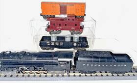 34700 Lionel /2671w/63132/6017/34700 Postwar O Gauge 671 Steam Turbine Loco 2671w Tender And 3 Freight Cars 34700 Lionel /2671w/63132/6017/34700 Postwar O Gauge 671 Steam Turbine Loco 2671w Tender And 3 Freight Cars