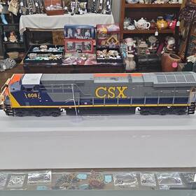 32809 Lionel Csx 608 Diesel Locomotive O Gauge Ac Three-rail Lights Gray Blue
