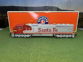 2-11561 Lionel 6-11561 Deisel Locomotive Rare Santa Fe Sd75 #204 Railsounds Ec Smoke