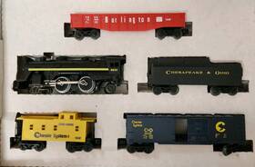 6-11742 Lionel 1993 8633 C&o 4-4-2 Tender And 3 Cars - Ln From Coastal Limited