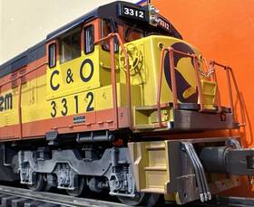 6-18292 Lionel Chessie C&o Weathered U30c Diesel Engine #3312 O-scale Tmcc