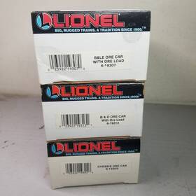 6-19305-19307-19313 Lionel Set Of Three Ore Cars Original Boxes