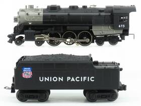 6-28637 Lionel O Gauge 3-rail Up Union Pacific 4-6-4 Steam Loco #673 With Sound