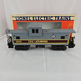 6-6906 Lionel Erie Lackawanna Extended Vision Lighted Caboose Untested 6-6906 Lionel Erie Lackawanna Extended Vision Lighted Caboose Untested