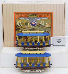 6-13113 Lionel Trains Standard Gauge Summer Trolley #101 And Trail Car #1100 Tinplate C-1 6-13113 Lionel Trains Standard Gauge Summer Trolley #101 And Trail Car #1100 Tinplate C-1