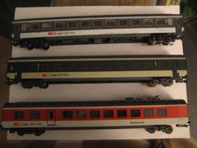 29859 M Rklin Marklin H0 Sbb Cff Ffs Set Of 2 Passenger Cars Dining Car With Lighting Kit Ccc