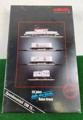 125yrs M Rklin 8114 Marklin Mini-club Red Cross Crocodile Electric Train Set Z Scale