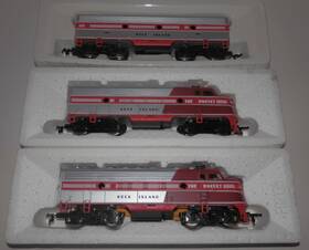 415-058 Mantua Ho Scale Rock Island And Pacific F-7 A-b-a Diesel Locos Set #415-058 Nib