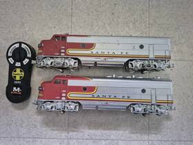279-3945 Menards O Scale F3 Aa Santa Fe Diesel Set 1 Powered Dummy With Remote Control
