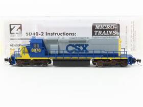 97001142 Micro-trains Line 695140037230 Z Scale Mtl Csx Transportation Emd Sd40-2 Diesel #8078