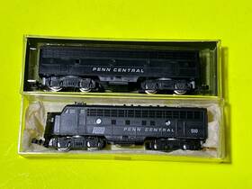 Minitrix 4872-2948 Aurora Penn Central F9a And B Powered Unpowered Diesel Trix Vintage N