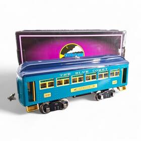10-5060 Mth 330 Series Passenger Car Jersey Central Tinplate Blue Comet In Box