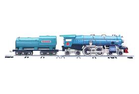 1011531 Mth Tinplate Tradition By Tt Blue With Nickel Trim Std. Gauge 400e Steam Locomotive