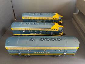 20-20055-1 Mth O Gauge Santa Fe F-7 Aba Diesel Engine Set Ps2 Of 3 Ex/box
