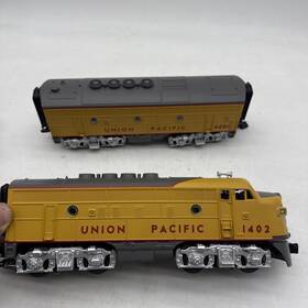 20-2153b Mth Rare O Gauge Union Pacific #1402 And 440c Engine Train Power Sound B Unit