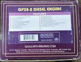 20-2534-1 Mth Premier Gp 38-2 Union Pacific Locomotive Ps 2 3 Rail #20-2534-1