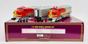 20-2676-1e Mth 20-2676-1 Premier Santa Fe Warbonnet F3 Aba Diesel Engine Set With Ps2 Ln