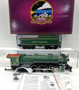 20-3466-1 Mth Premier Southern Green 4-6-2 Ps-4 Steam Ps.3 O Gauge Used #1407