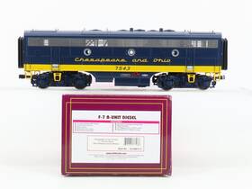 22-20611-3 Mth O Scale 2-rail C&o Chesapeake And Ohio F7b Diesel #7543 Unpowered