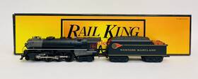 30-1430-1 Mth Railking Western Maryland 4-6-4 Hudson Steam Engine With Ps2