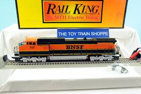 30-2307-3 Mth Rail King 2307-3 Bnsf Pumpkin Dash-8 Non-powered Diesel Engine. Ln In Box