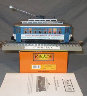 30-2548 Mth Christmas Express Inch Bump-n-go Trolley Car O/027 Ga Wks/ Lionel 2003