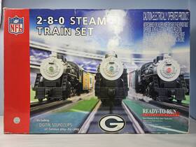 30-4130-1 Mth Rail King Nfl Green Bay Packers O Train Set Tested Missing Lockon