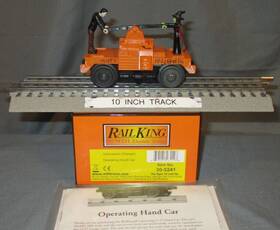 30-5241 Mth Halloween #1031 Orange Inch Bump-n-go Hand Car O/027 Ga Wks/ Lionel