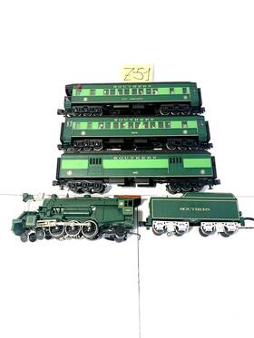2-passenger Mth 6482 Set Loco #6482 Tender Cars 1- Baggage Car. Tested- Work Great