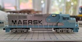 Athg82250 Mth O Scale Premier Gp-60 Santa Fe Maersk #147 With Freight Cars And Parts