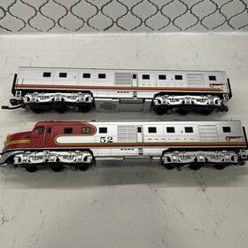 3467 Mth Premier O Scale Alco Pa Aa Diesel Set Santa Fe 3 Rail With Sound # 53 Plus Pass