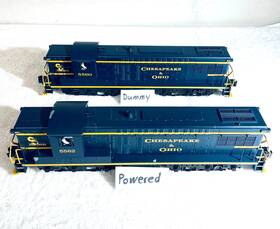 Mth-rail King 30-2377-1 As-616 Powered And Dummy Locomotive Set C&o Chesapeake Ohio #5562 O Read