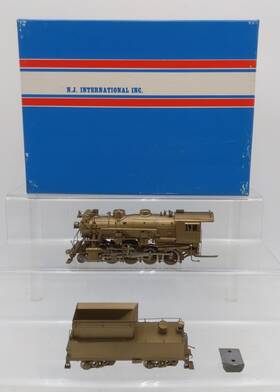 933e Nj Custom Brass Ho Cv 2-8-0 M-3 Seam Locomotive And Tender Ex/box