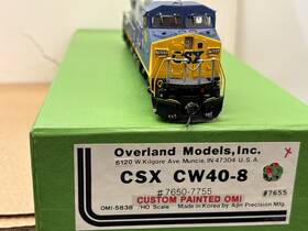 5838.1 Overland Models 5831.1 Omi Csx Ge Dash 8-40c Transportation #7655 Ho Brass #5838.1