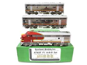 6490.1 Overland Models Omi Ajin At&sf F7 A-b-b Set Santa Fe Warbonnet #6490.1 Ho Brass Model