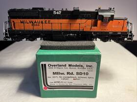 6781.1 Overland Models Ho Scale Brass Milwaukee Road Sd10 #547 Dc Tested