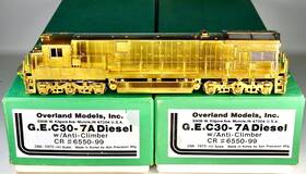 2-available Overland Models Inc Omi-1972 Omi Ho Scale Brass Conrail Ge C30-7 Diesels U/p O.b. Excellent