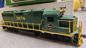 Omi-5579 Overland Models Inc. Ho Brass Reading Gp40-2 #3674 Needs Repair