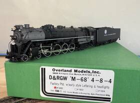 Overland Models Omi-1588 Ho Brass Omi Rio Grande D&rgw M-68 4-8-4 Fp Black Boiler Exc