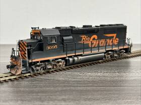 Omi-5576 Overland Models Ho Brass Gp40-2 Locomotive D&rgw #3095 Custom Weathered
