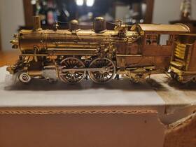 Omi-1469 Overland Ho Brass C&nw D 4-4-2 Steam Engine With Straight Cylinders - Unpainted