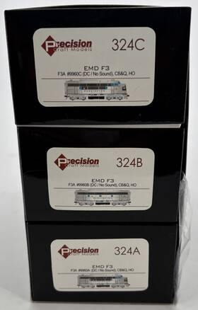 Precision Craft Models 874591003241 324 Ho Scale California Zephyr Emd F3 Aba Dcc Ready L/n