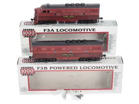23794 Proto 1000 Ho Scale Lehigh Valley F3a/b Diesel Locomotive Set Ln/box