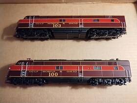 21083 Proto 2000 21082 21082/21083 Gulf Mobile And Ohio E7a #100 #103 Locomotive Set