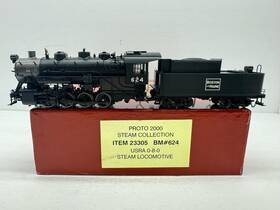 23305 Proto 2000 Ho #23305 Usra 0-8-0 Bm #624 Steam Locomotive Collection
