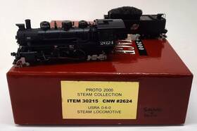30215 Proto 2000 23577 Ho Scale 0-6-0 Steam Locomotive C&nw #2624 Not Working 30215 Proto 2000 23577 Ho Scale 0-6-0 Steam Locomotive C&nw #2624 Not Working