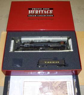31231 Proto 2000 Life-like Inch Heritage Ho Virginian 2-8-8-2 #714 Dcc/dc And Sound Lnib