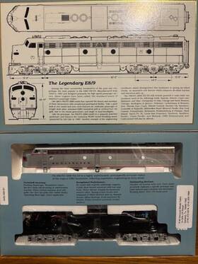 9942a Proto 2000 8045 Ho Burlington E8/9 Powered Diesel Locomotive Cb&q #9942a Preowned
