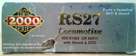 920-31363 Proto 2000 Ho Scale Walthers Alco Rs27 Conrail #2411 Dcc And Sound